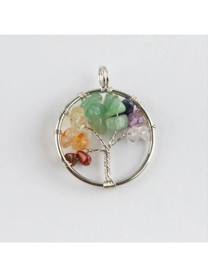 Renklime Karışık Doğaltaş Kolye Ucu