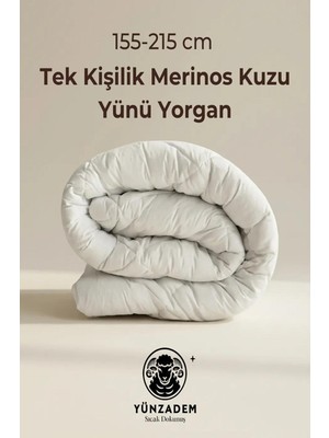 Tek Kişilik Yorgan 155-215 cm (Merinos Kuzu Yünü)