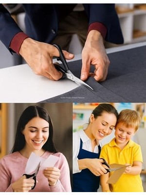 Skygo Paslanmaz Çelik, GL120, Keskin Bıçak, Ofis, Okul Kullanımı, Çok Amaçlı, Dayanıklı Vidalı Yapı, Ergonomik, Hassas Kağıt, Karton, Kumaş Kesimi, Profesyonel Terzi Makası, 9"