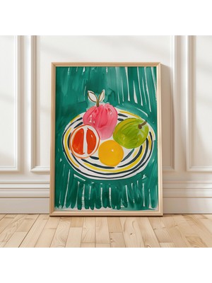 Ninastore Soyut Meyve Natürmort Baskısı: Eğlenceli Mutfak Duvar Sanatı (Dijital Indirme)