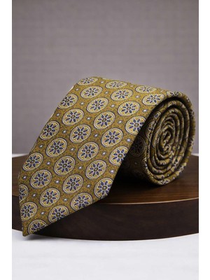 Kravatkolik Sarı Motif Kravat