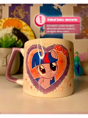 Mor Mürekkep Mlp Twilight Baskılı Kupa Bardak Çay Kahve Fincanı