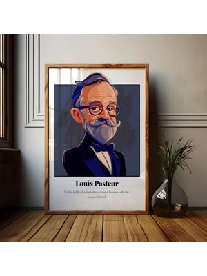 Ninastore Louis Pasteur Sözü Posteri: Fen Bilimleri Sınıfı Dekorasyonu