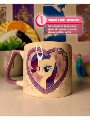 Mor Mürekkep My Little Pony | Rarity Baskılı Kupa Bardak Çay Kahve Fincanı