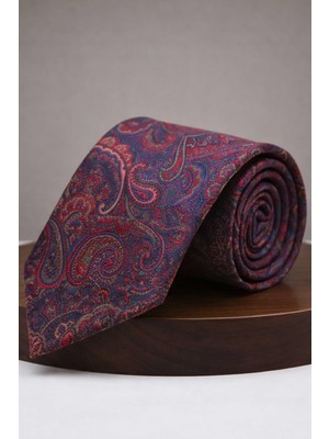 Kravatkolik Lacivert - Kırmızı Şal Kravat