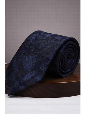 Kravatkolik Mavi - Füme Çiçek Kravat