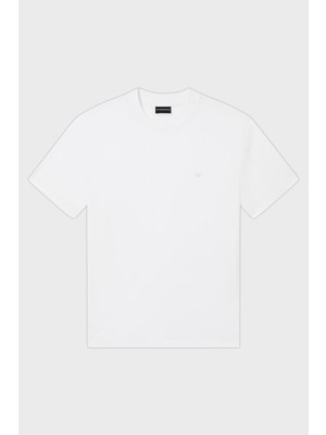 Emporio Armani Pamuk Karışımlı Regular Fit Bisiklet Yaka T Shirt Erkek T Shirt EM005491 AF24839 U0003