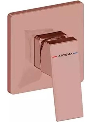 VitrA Artema Minimax Square Ankastre Duş Bataryası Minibox Soft Bakır A4373329