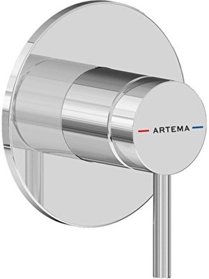 VitrA Artema Minimax Round Ankastre Mekanik Duş Bataryası Minibox Krom A43710
