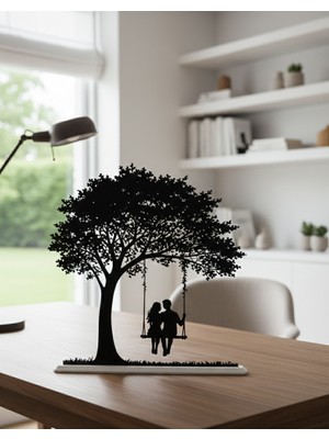 Piccomino Romantik Silüet Ağaç Figürü Dekoratif Masaüstü Aksesuar