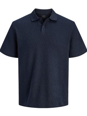 Jack & Jones Jprblatrenton Erkek Polo Yaka Tişört Jakarlı Kısa Kollu