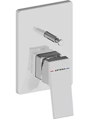 VitrA Artema Minimax Square Ankastre Banyo Bataryası (Minibox Sıva Üstü Grubu) Krom A43732