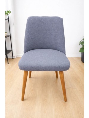 StarMall Mutfak Sandalye Kılıfı-Büyük Oval Likral Kum Desen Yıkanabilir Lastikli Sandalye Örtüsü Chair Cover