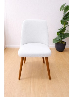 StarMall Mutfak Sandalye Kılıfı-Büyük Oval Likral Kum Desen Yıkanabilir Lastikli Sandalye Örtüsü Chair Cover