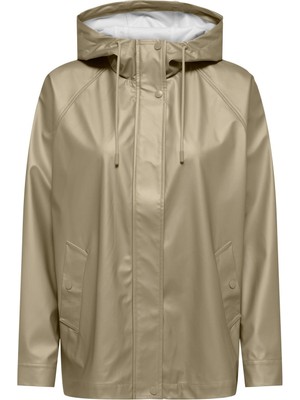 Only Onleben Kadın Kısa Yağmurluk Parlak Görünümlü Kapüşonlu