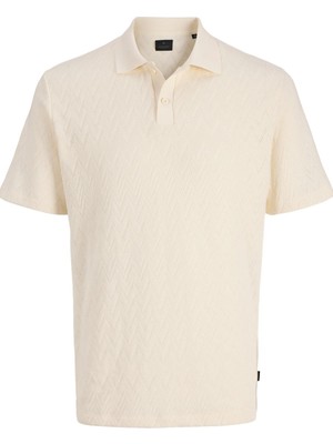 Jack & Jones Jprblatrenton Erkek Polo Yaka Tişört Jakarlı Kısa Kollu