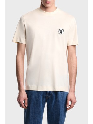Emporio Armani Logolu Pamuk Karışımlı Regular Fit Bisiklet Yaka T Shirt Erkek T Shirt EM005238 AF10017 U1055