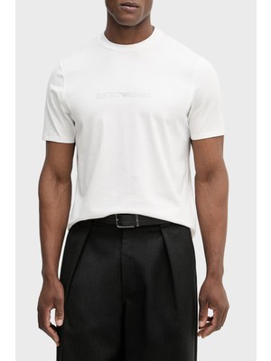 Emporio Armani Logolu % 100 Pamuk Regular Fit Bisiklet Yaka T Shirt Erkek T Shirt EM004583 AF13669 M0307