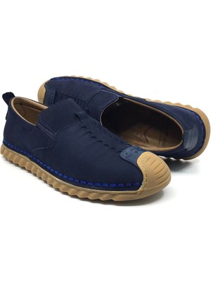 Luis Figo 4486 %100  Hakiki Deri Ortopedik Yazlık Yeni Sezon 45-48-Lastikli Babet Ayakkabı