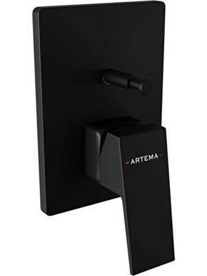 VitrA Artema Minimax Square Ankastre Mekanik Banyo Bataryası Minibox Mat Siyah A4373236