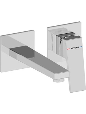 Artema Minimax Square Ankastre Lavabo Bataryası Kısa Krom A43592