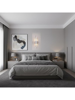 Elizim Home Lighting Kutu Krom Ledli Pilli Aplik