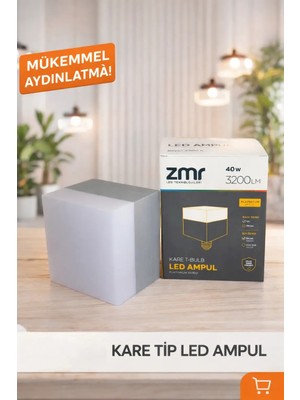 ZMR Kare LED Ampul Beyaz 40 W