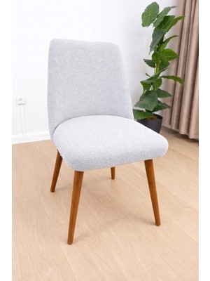 StarMall Mutfak Sandalye Kılıfı-Büyük Oval Likral Kum Desen Yıkanabilir Lastikli Sandalye Örtüsü Chair Cover