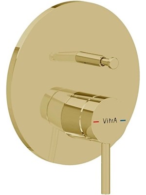 VitrA Artema Minimac Ankastre Mekanik Banyo Bataryası Minibox Soft Altın A4362074