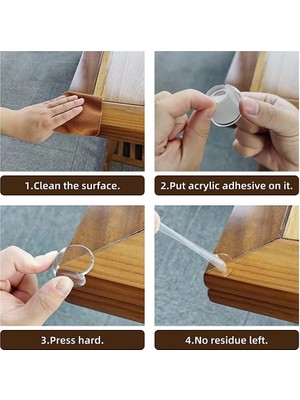 Bucuks Silikon Şeffaf Masa Kenar , Köşe Koruması