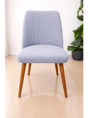 StarMall Mutfak Sandalye Kılıfı-Büyük Oval Likral Kum Desen Yıkanabilir Lastikli Sandalye Örtüsü Chair Cover