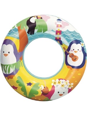 Ecoport Sevimli Hayvanlar Desenli Çocuk Deniz Simidi (3-6 Yaş)