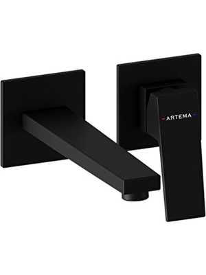 Artema Minimax Square Ankastre Lavabo Bataryası (Uzun) Mat Siyah A4359336