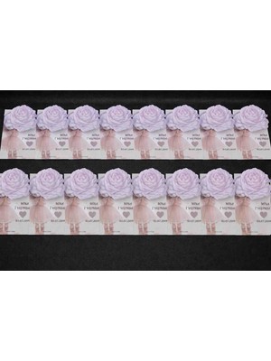 Minaşk Candle Doğal Soya Mum 50'li Düğün Nişan Nikah Söz Mum