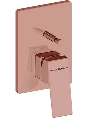 VitrA Artema Minimax Square Ankastre Mekanik Banyo Bataryası Minibox Soft Bakır A4373229