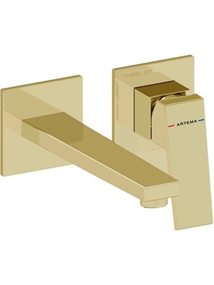 Artema Minimax Square Ankastre Lavabo Bataryası (Kısa) Soft Altın A4359274