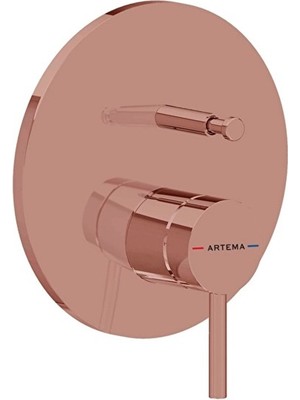 VitrA Artema Minimax Round Ankastre Mekanik Banyo Bataryası Soft Bakır A4362029