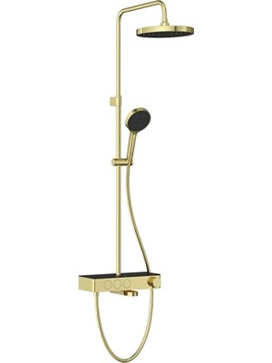 Artema Termostatik Banyo Bataryalı Core Round Duş Sistemi 250 B Soft Altın A4730974