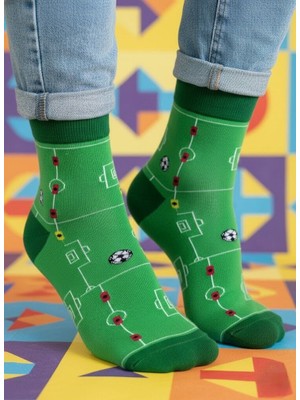 Baff Futbol Saha Desenli Çorap 39-42