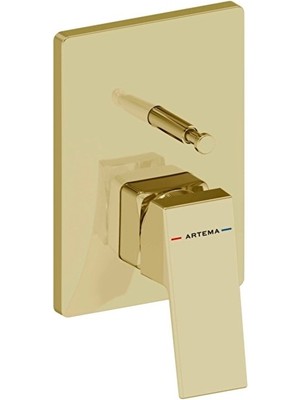 VitrA Artema Minimax Square Ankastre Mekanik Banyo Minibox Soft Altın A4373274