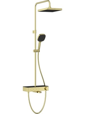 Artema Termostatik Banyo Bataryalı Core Square Duş Sistemi  250 B Soft Altın A4731074