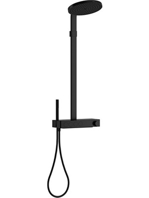 Artema Vitra Termostatik Banyo Bataryalı Prime Round Duş Sistemi 300 B Mat Siyah A4731336
