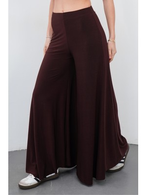 Sanem Tekstil Pantolon Etek-Kahverengi