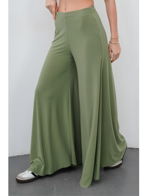 Sanem Tekstil Pantolon Etek-Çağla Yeşil