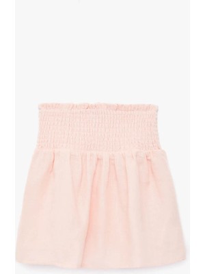 Koton Pileli Pembe Kız Çocuk Etek 6SKG70127AW