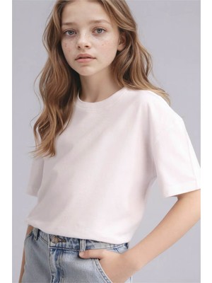 DeFacto Relax Fit Bisiklet Yaka Kısa Kollu Tişört Kız Çocuk D9099A826SM