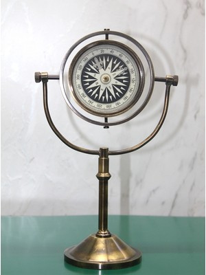 Ecoport Pirinç Masa Üstü Pusula Model 4