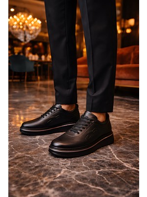 By Barretti Tabanı Demir Detaylı Siyah Sneaker