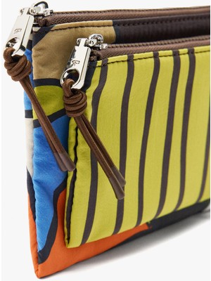 Parfois Kadın Desenli Teknik Kumaş Çok Amaçlı Kese