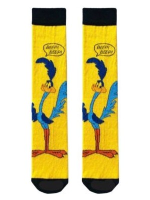 Bemp Road Runner Desenli Sarı Renkli Çorap